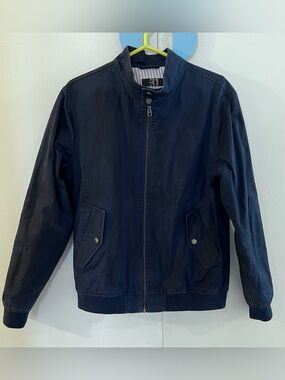 Simons Le 31 Navy Blue Harrington Lined Jacket